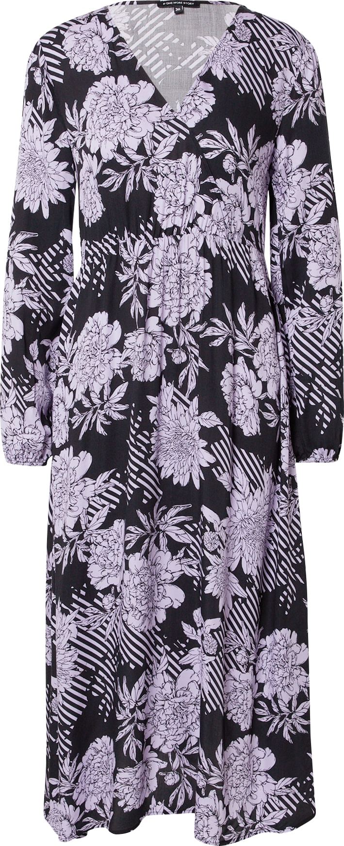 ONE MORE STORY Šaty šeříková / černá