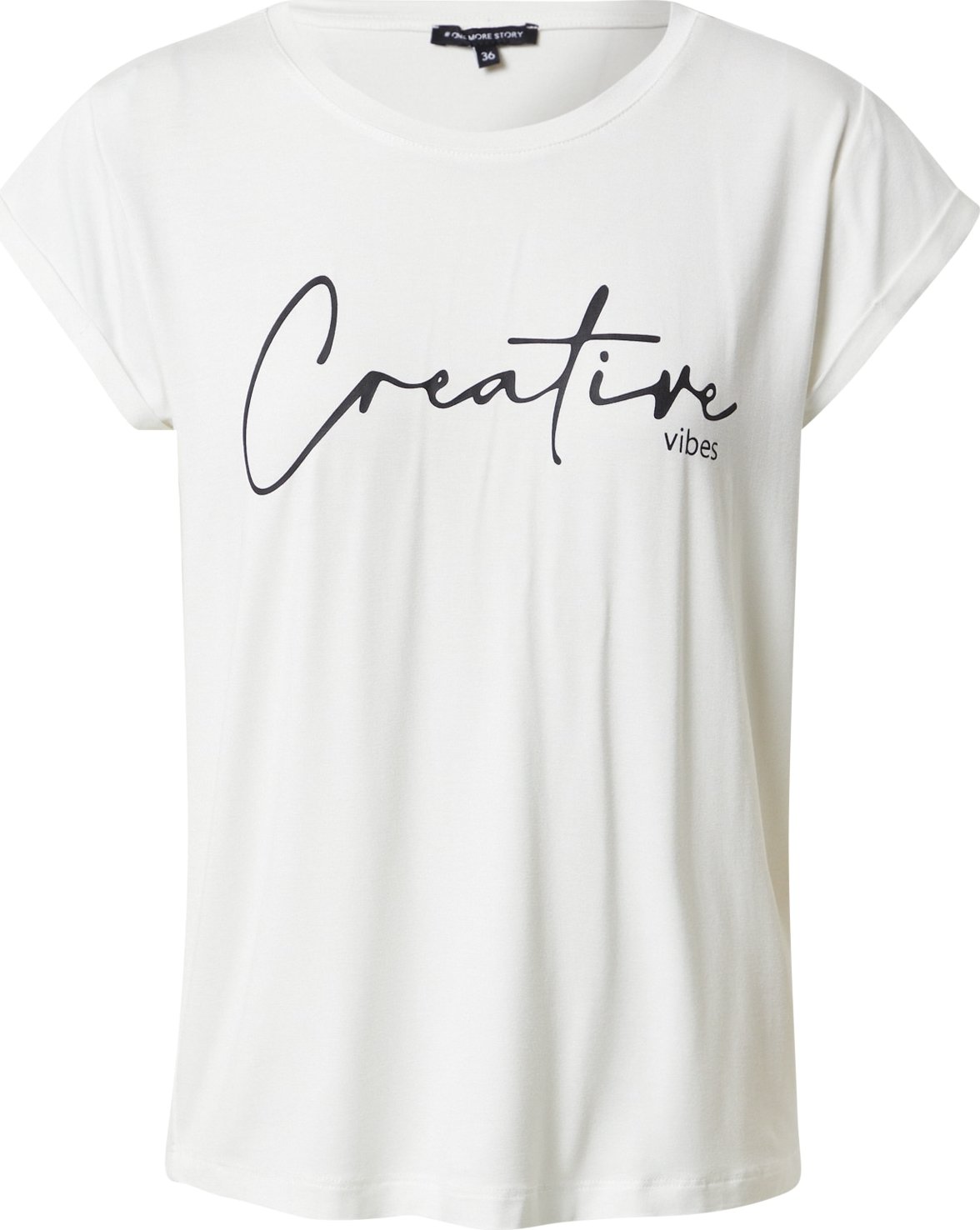 ONE MORE STORY Tričko černá / offwhite