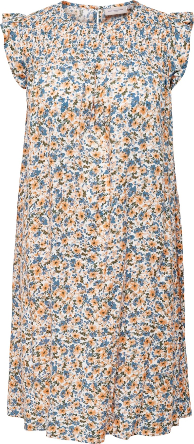 ONLY Carmakoma Šaty 'SINO' modrá / trávově zelená / oranžová / bílá