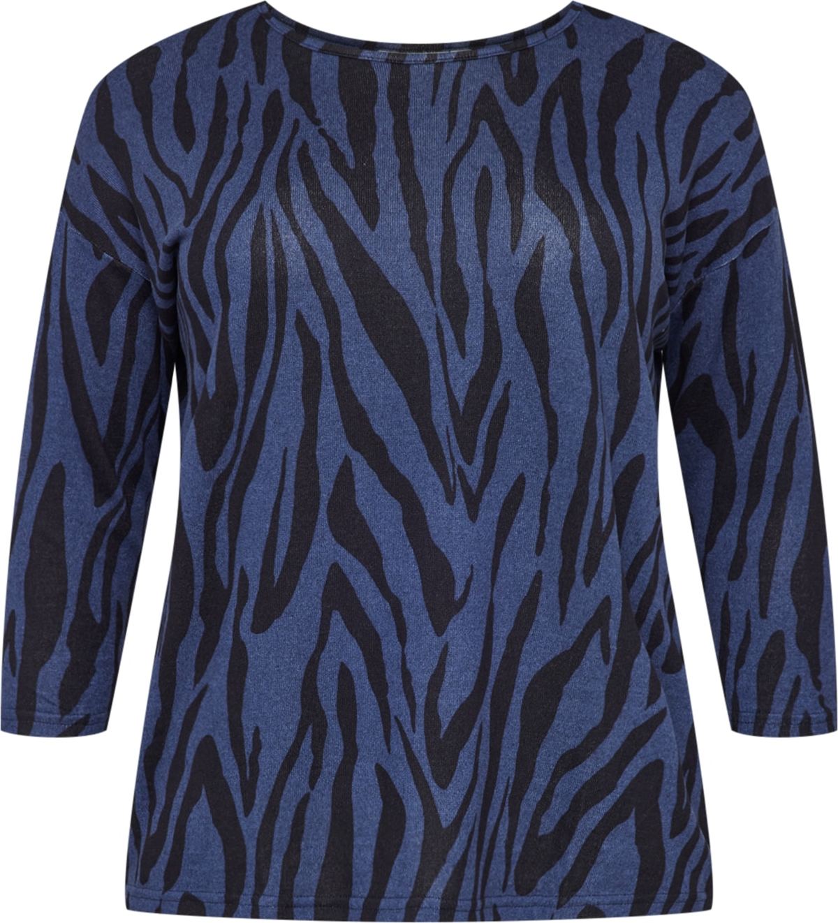 ONLY Carmakoma Tričko 'ALBA' marine modrá / kouřově modrá