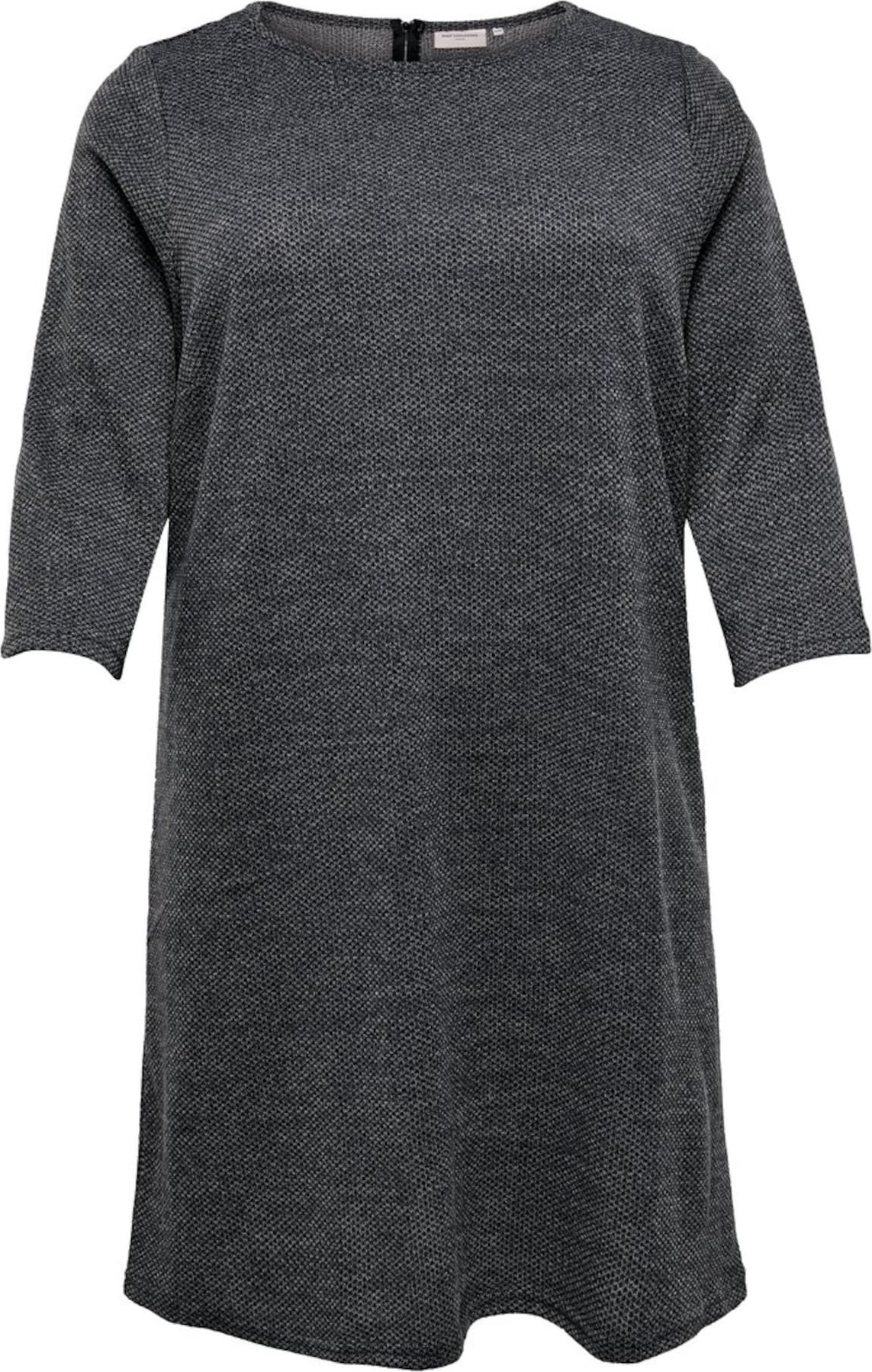 ONLY Carmakoma Úpletové šaty tmavě šedá