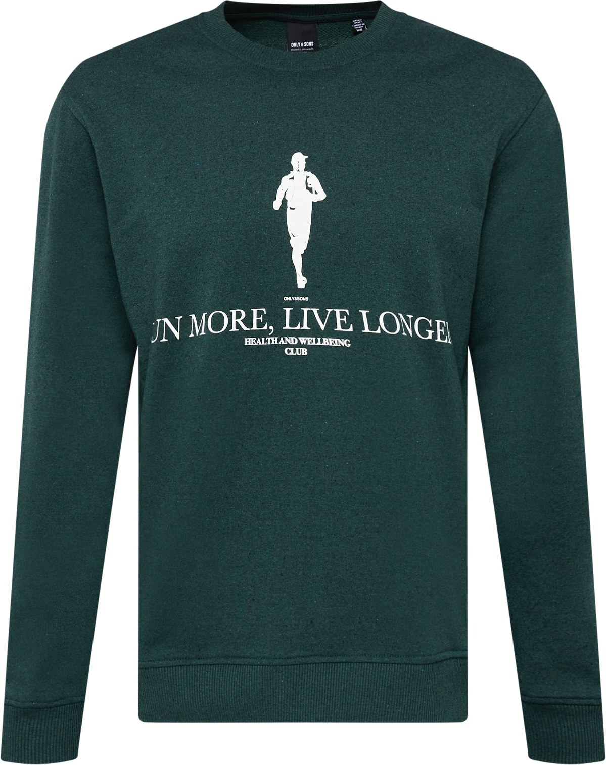 Only & Sons Mikina tmavě zelená / bílá