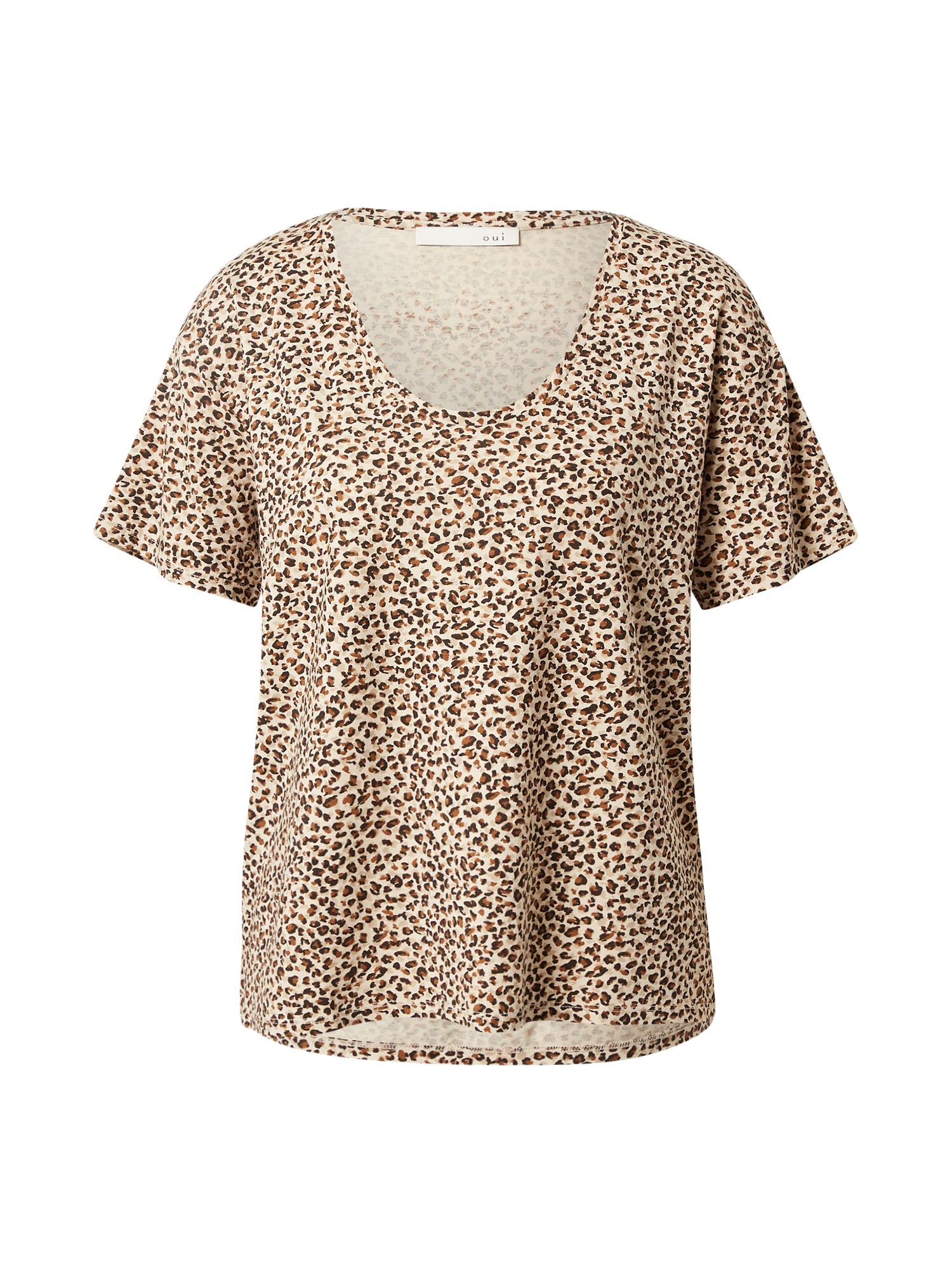 OUI Tričko béžová / hnědá / světle hnědá / bílá
