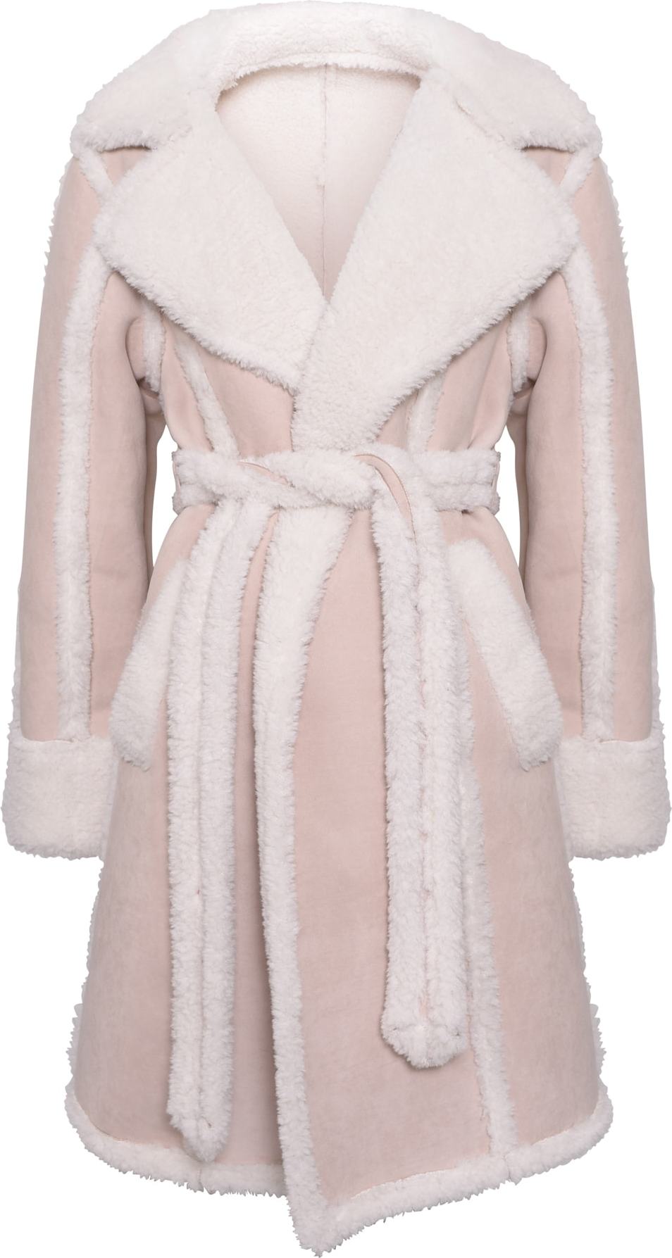 OW Collection Zimní kabát 'NEW YORK' velbloudí / barva bílé vlny