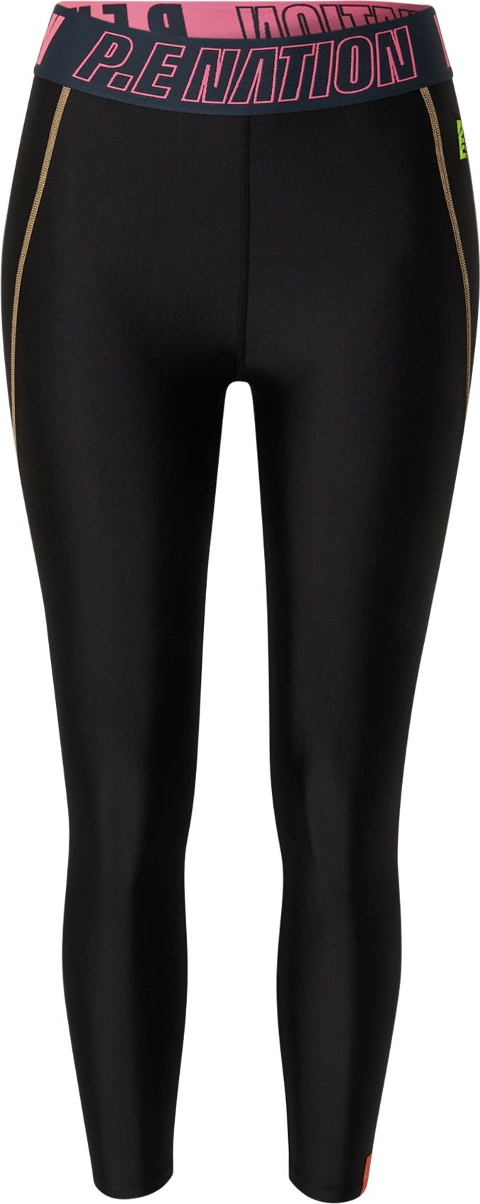 P.E Nation Sportovní kalhoty pastelově žlutá / tmavě šedá / pink / černá