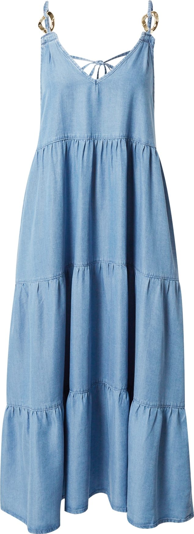 PATRIZIA PEPE Letní šaty modrá džínovina