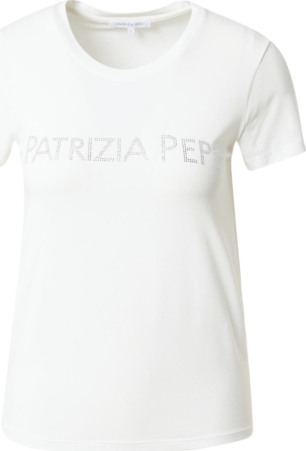 PATRIZIA PEPE Tričko stříbrná / bílá