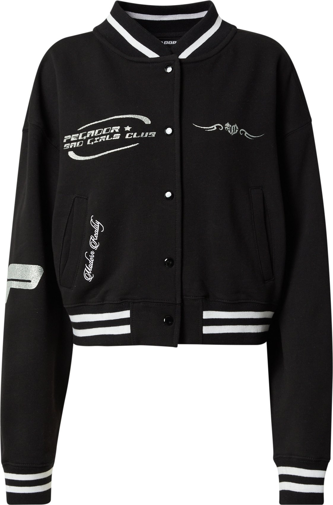 Pegador Přechodná bunda černá / stříbrná / bílá