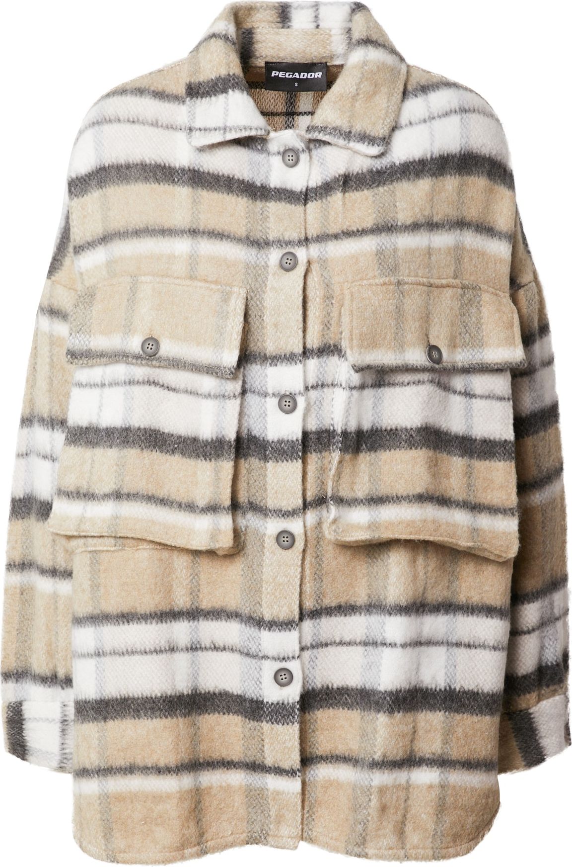 Pegador Přechodná bunda 'Vimy' béžová / tmavě šedá / bílá