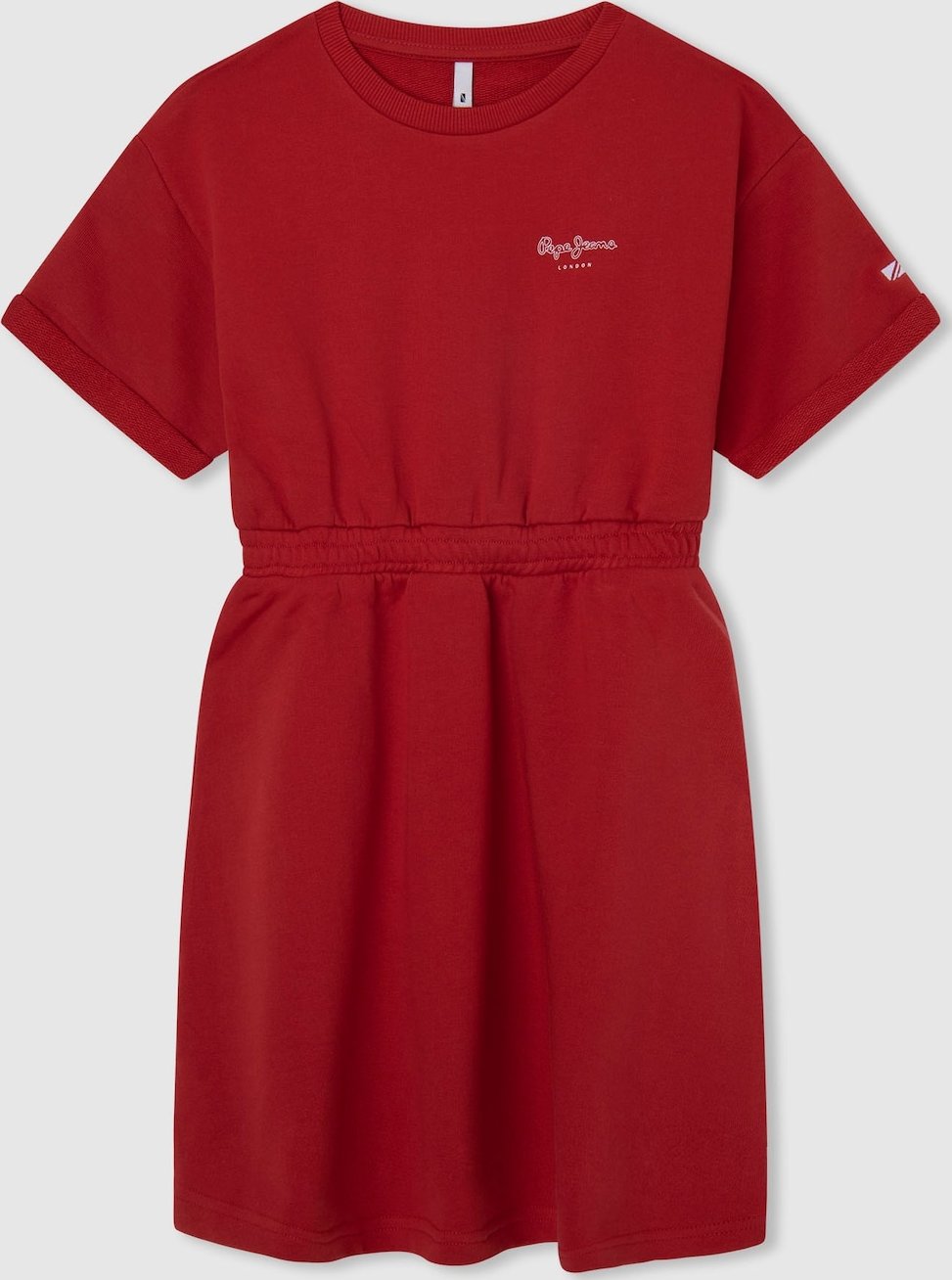 Pepe Jeans Šaty 'SEVERIN' karmínově červené / bílá