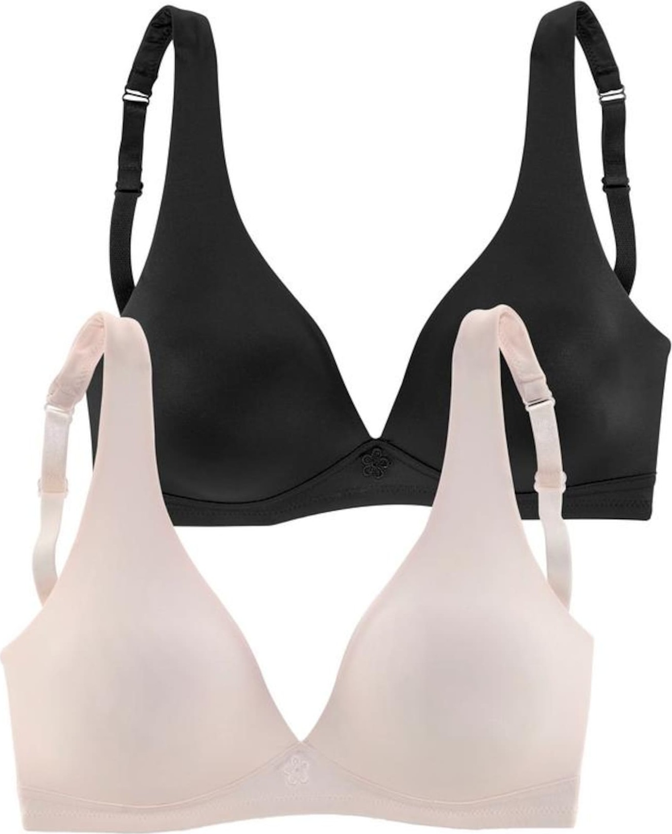 PETITE FLEUR Podprsenka pudrová / černá