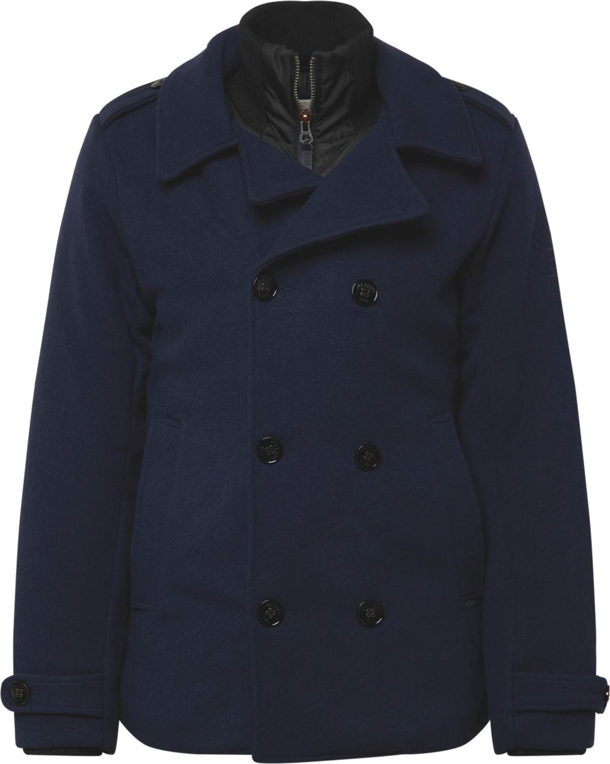 Petrol Industries Přechodný kabát námořnická modř / černá