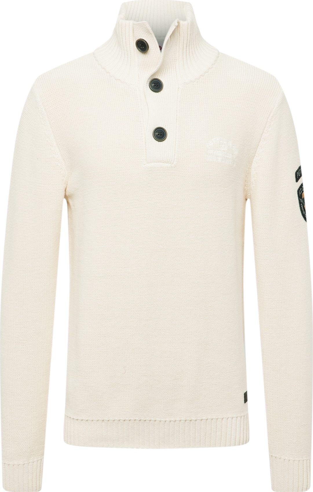 Petrol Industries Svetr zlatě žlutá / šedá / černá / bílá