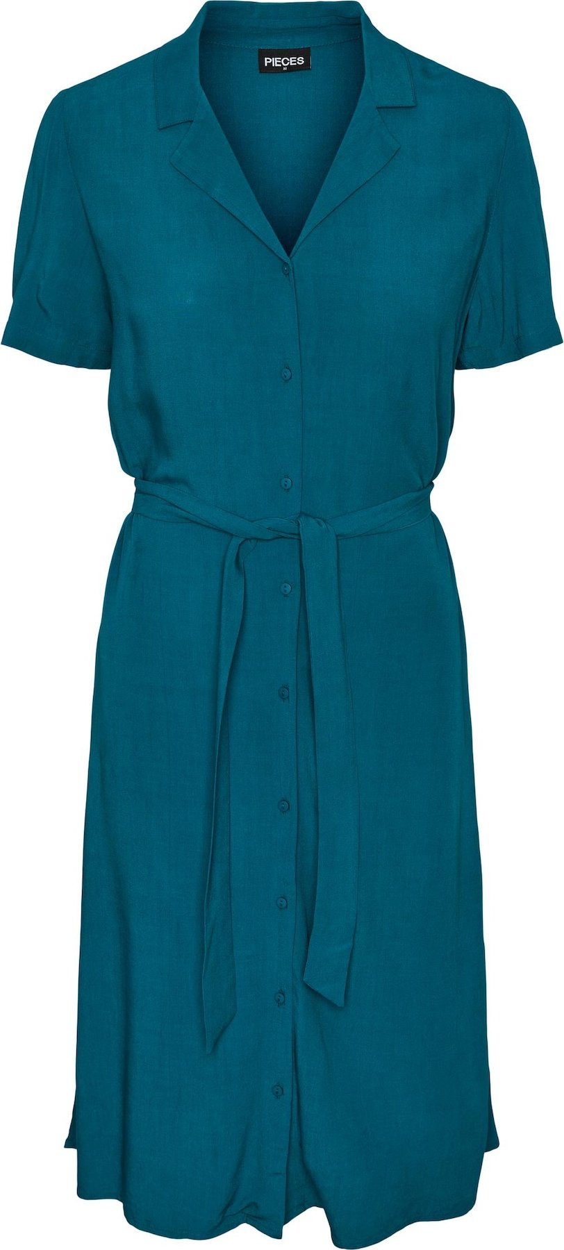 PIECES Košilové šaty 'OLIVIA' tmavě zelená