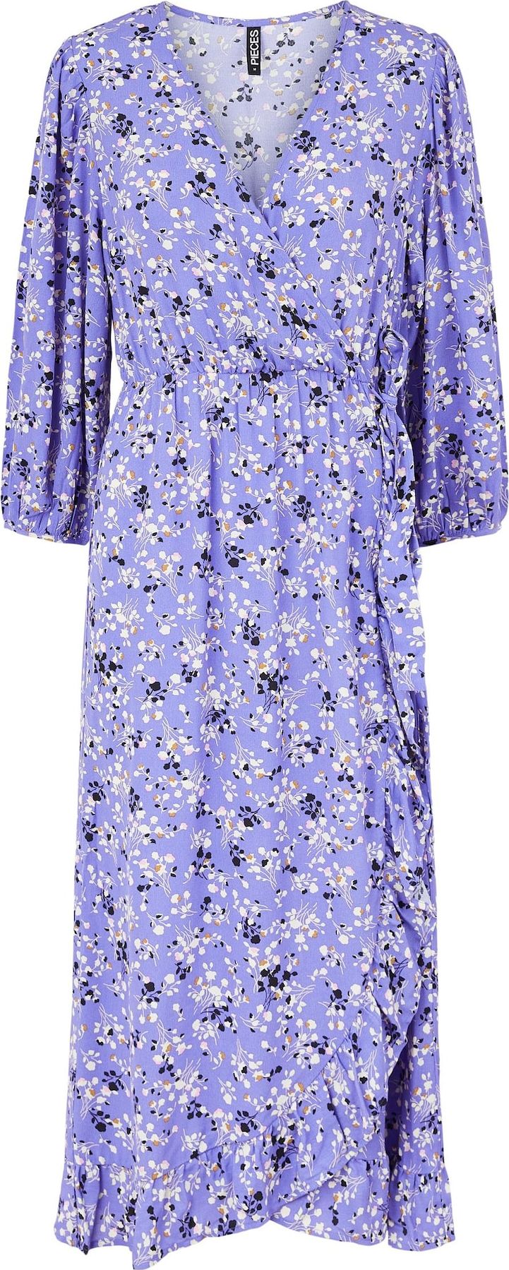 PIECES Šaty 'Harmony' fialová / černá / bílá