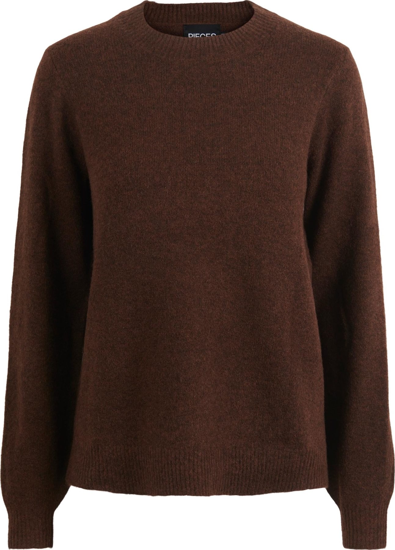 PIECES Svetr 'Janita' čokoládová