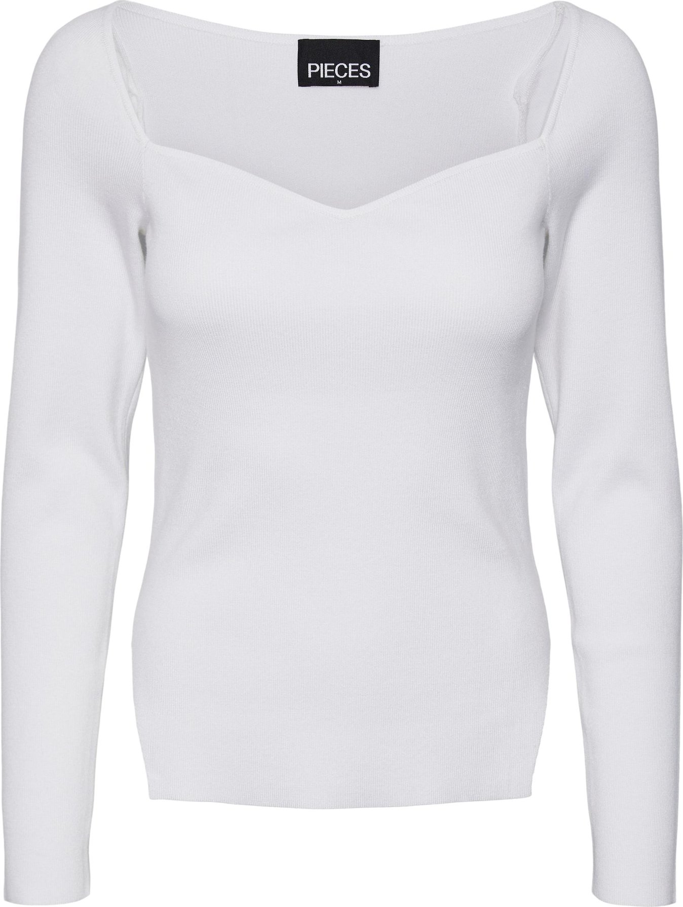 PIECES Svetr 'JULLE' bílá