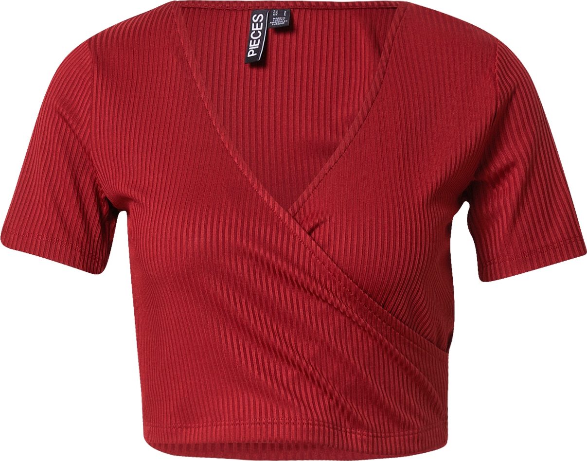 PIECES Tričko 'KARISMA' merlot