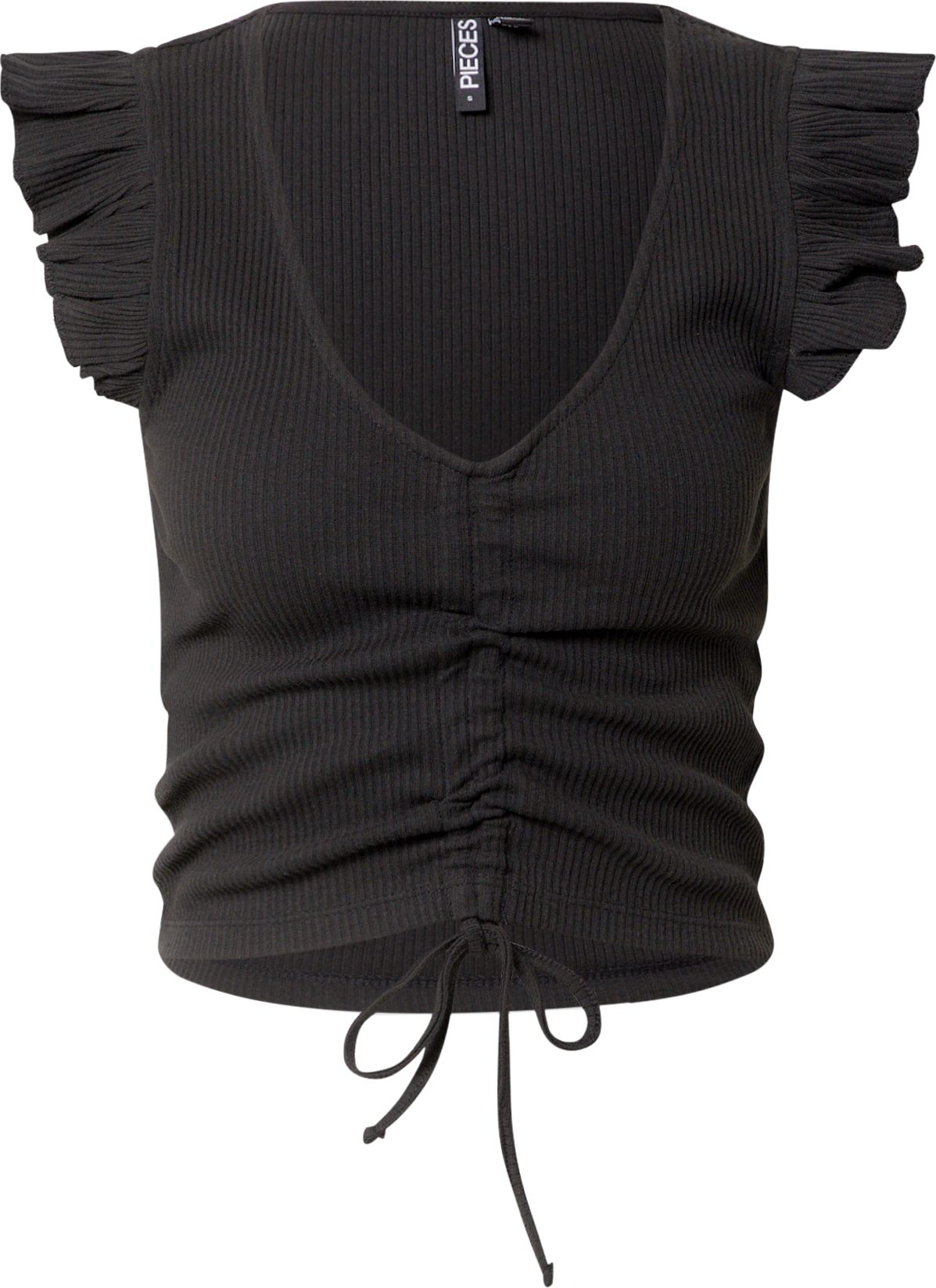 PIECES Tričko 'Tegan' černá