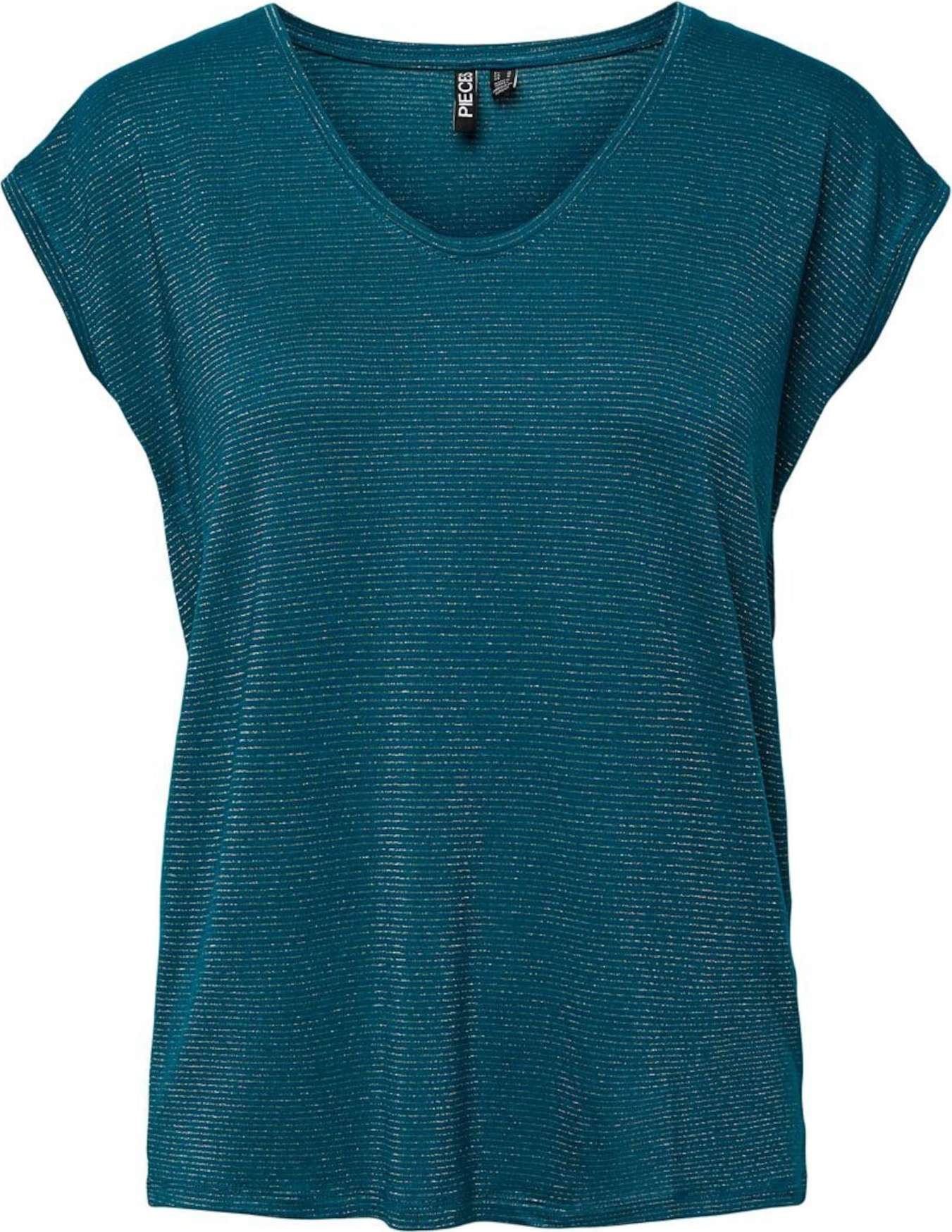 PIECES Tričko petrolejová