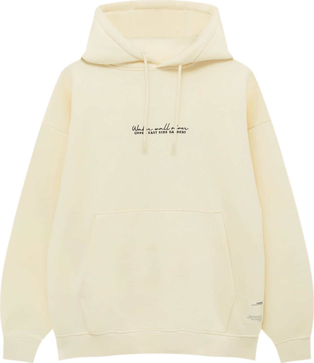 Pull&Bear Mikina černá / barva bílé vlny