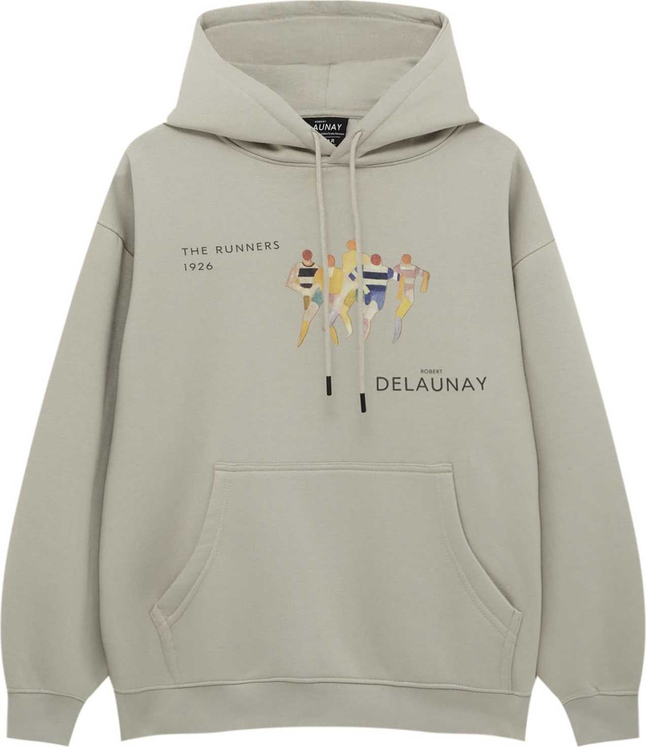 Pull&Bear Mikina šedobéžová / mix barev