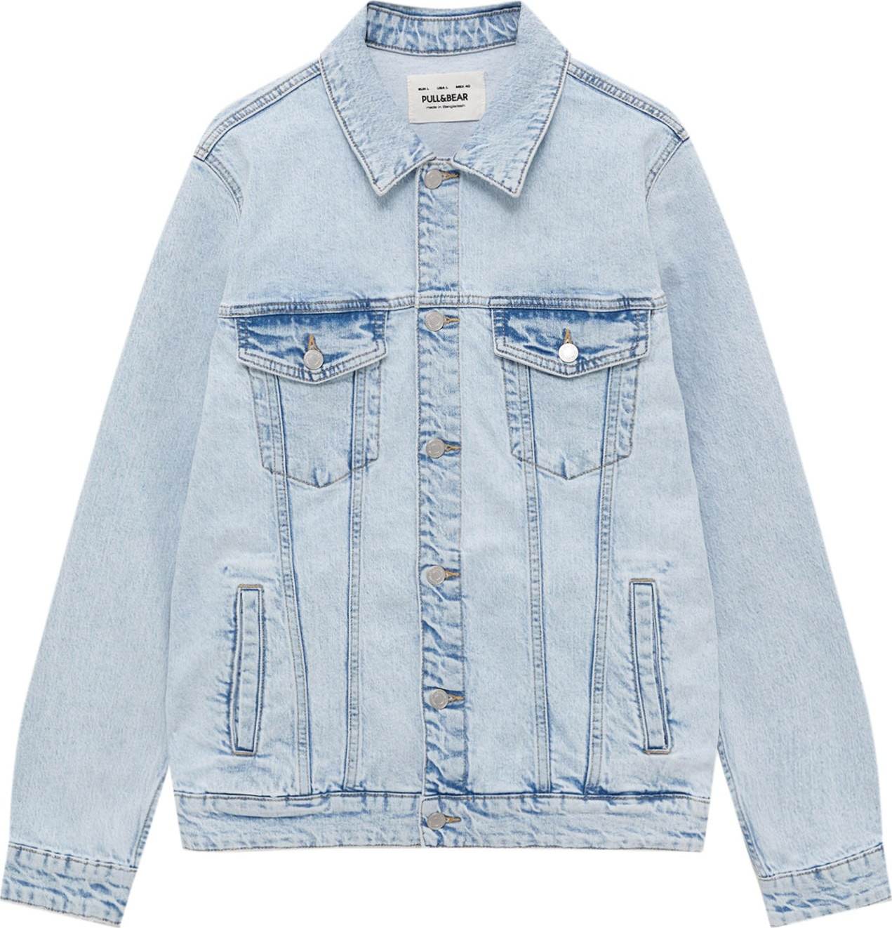 Pull&Bear Přechodná bunda světlemodrá