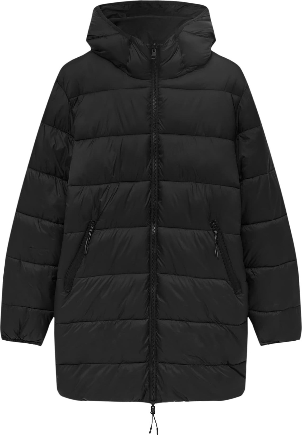 Pull&Bear Přechodný kabát černá