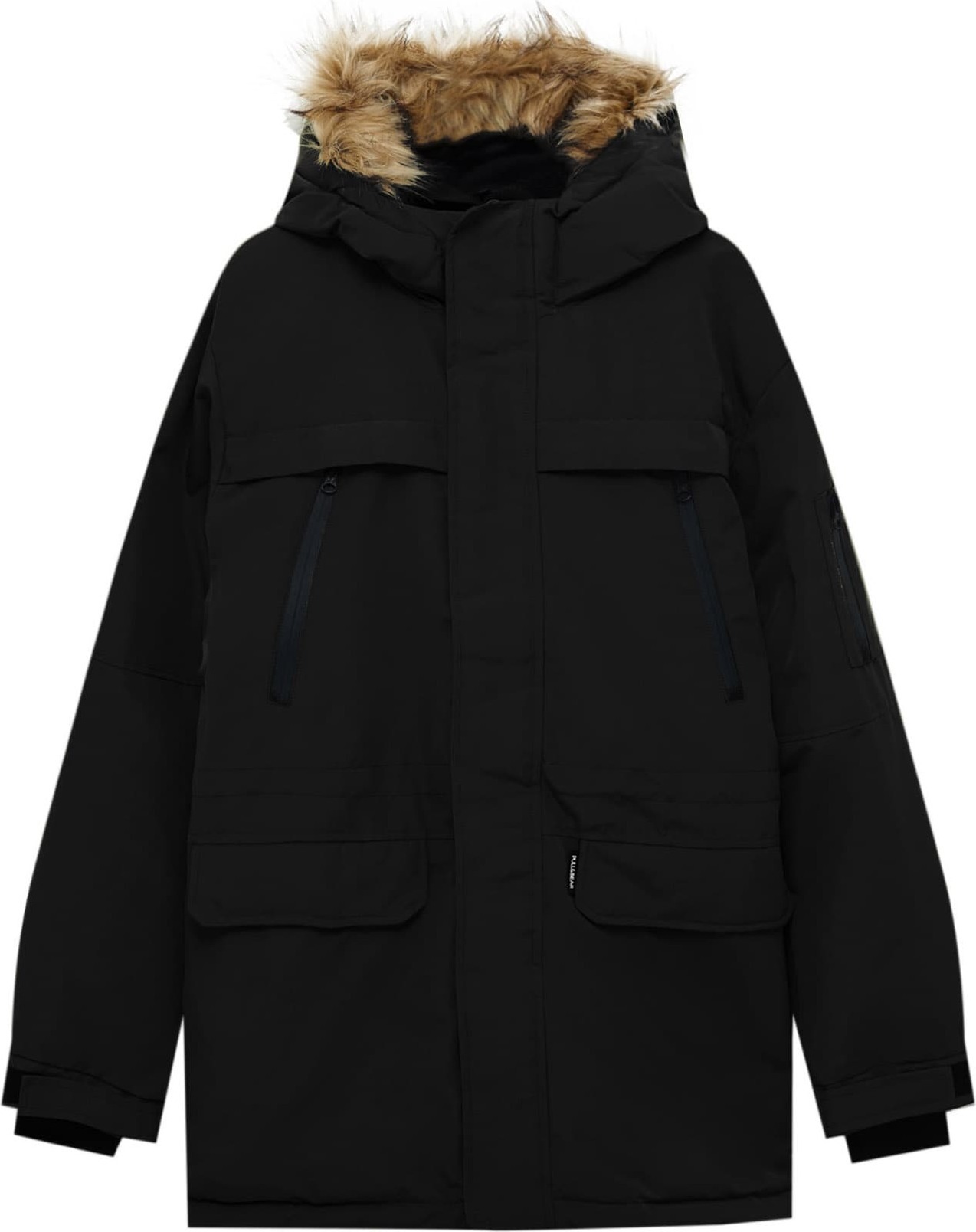 Pull&Bear Zimní kabát černá