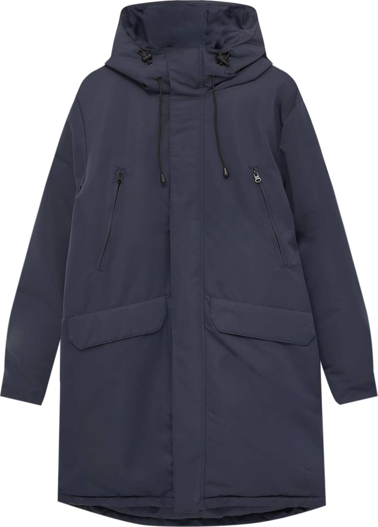 Pull&Bear Zimní kabát námořnická modř