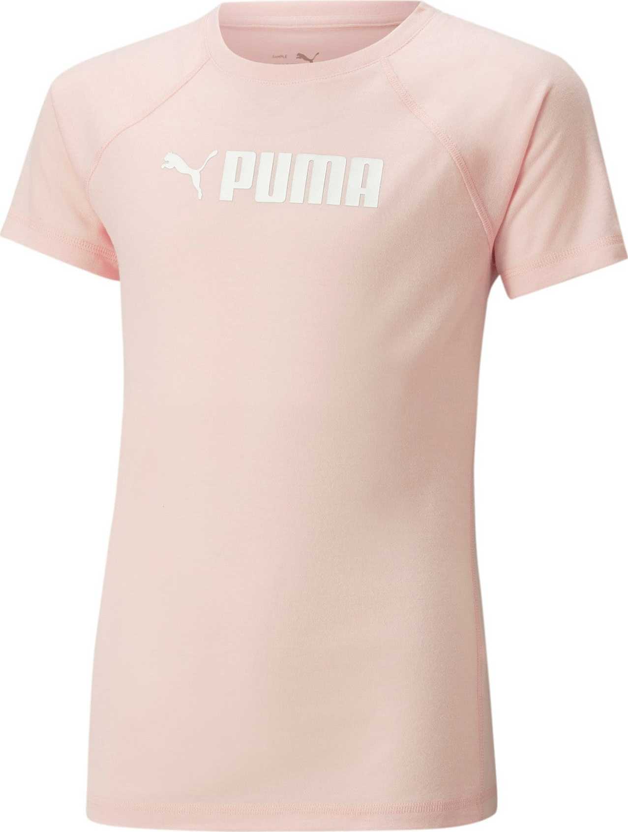 PUMA Funkční tričko růžová / bílá
