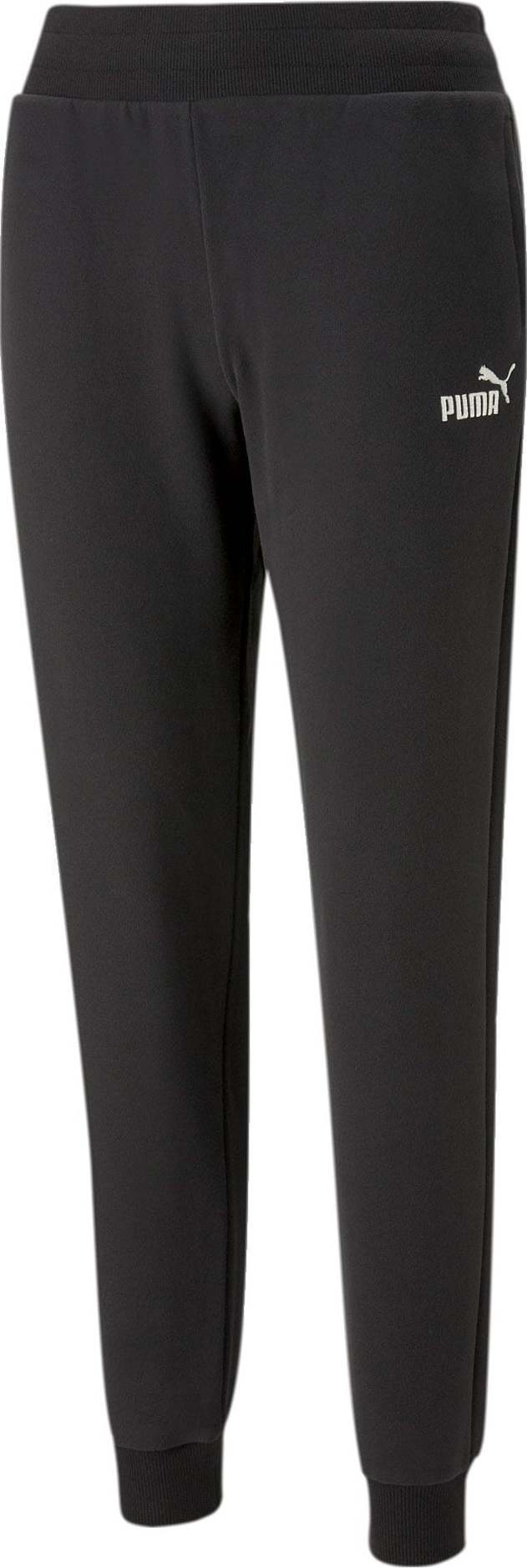 PUMA Sportovní kalhoty černá / bílá