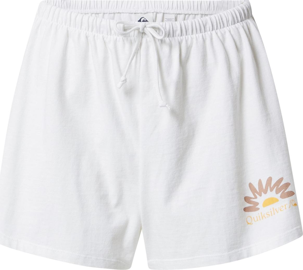 QUIKSILVER Kalhoty hnědá / oranžová / bílá