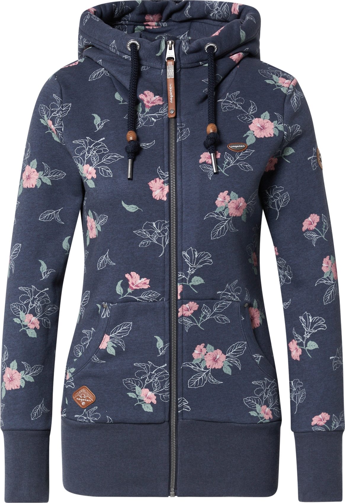 Ragwear Mikina 'NESKA' námořnická modř / mátová / světle růžová / bílá