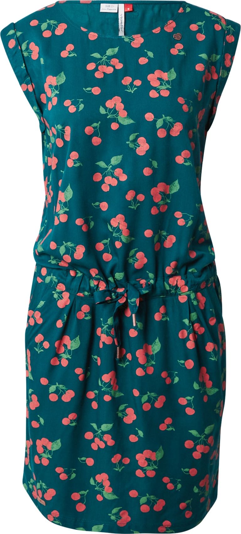 Ragwear Šaty 'MASCARPONE' tmavě zelená / korálová