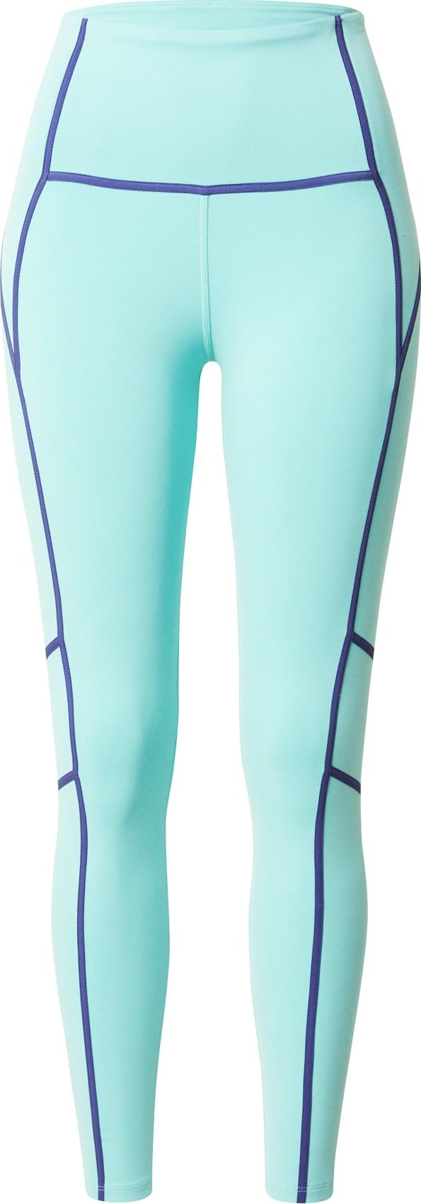 Reebok Sport Sportovní kalhoty tyrkysová / tmavě modrá / bílá