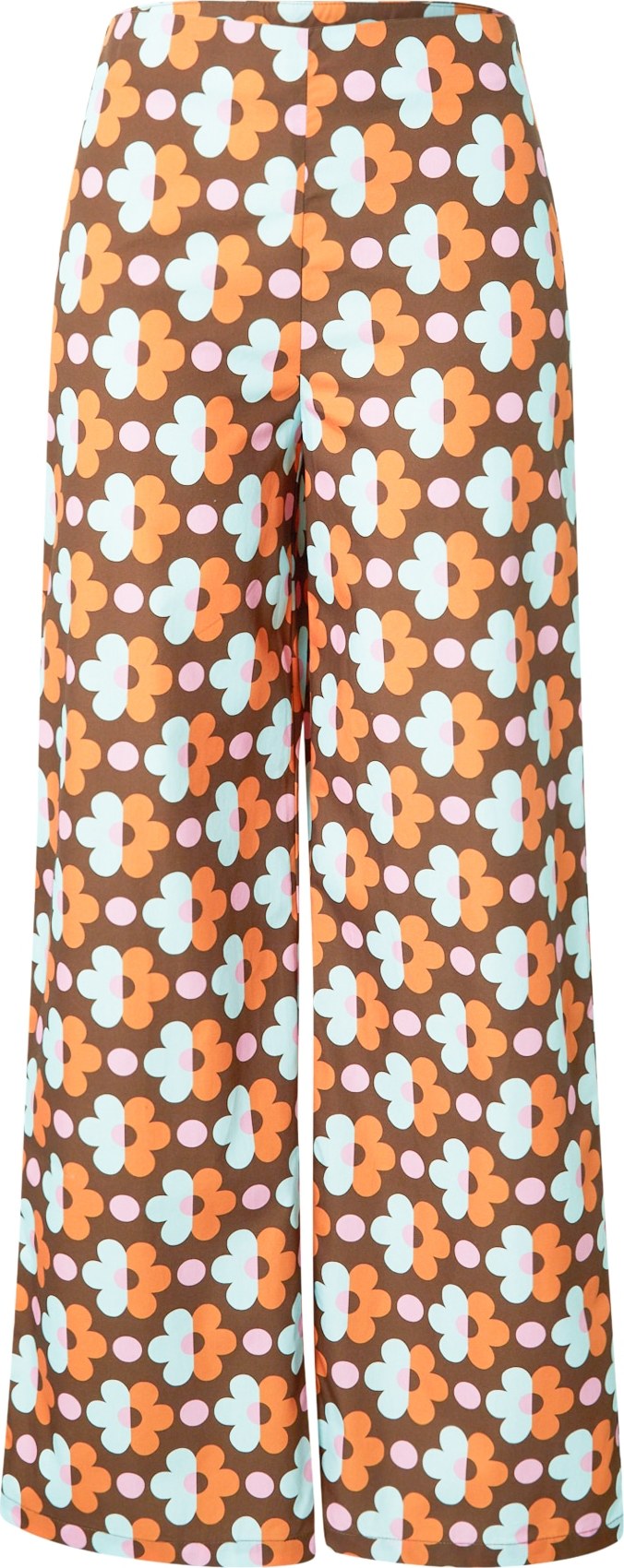 Résumé Kalhoty 'Kiss' pastelová modrá / hnědá / oranžová / růžová