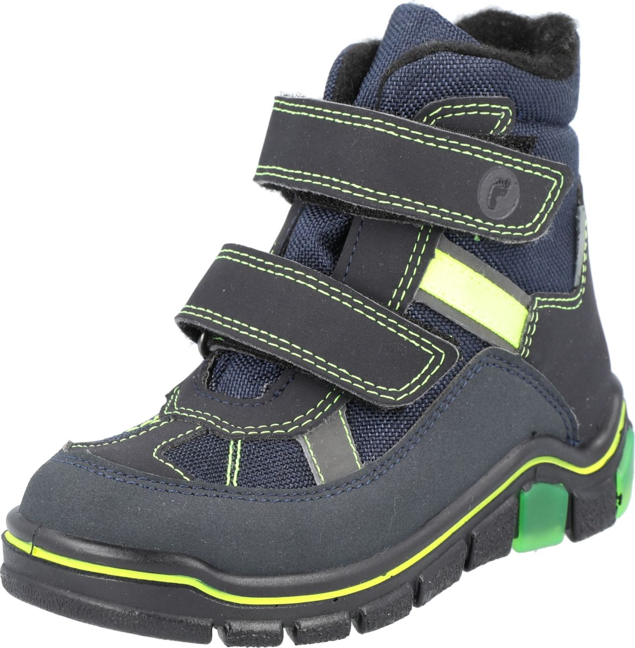 RICOSTA Kozačky 'Gabris' tmavě modrá / svítivě žlutá / zelená