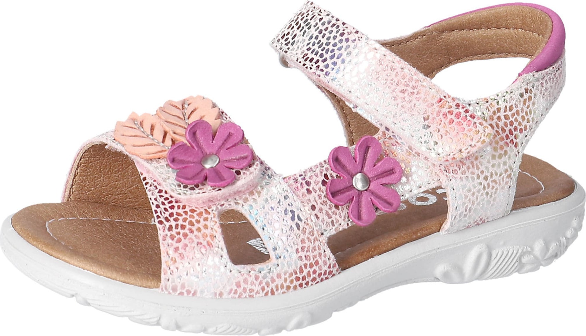 RICOSTA Sandály světle šedá / broskvová / pink / růže