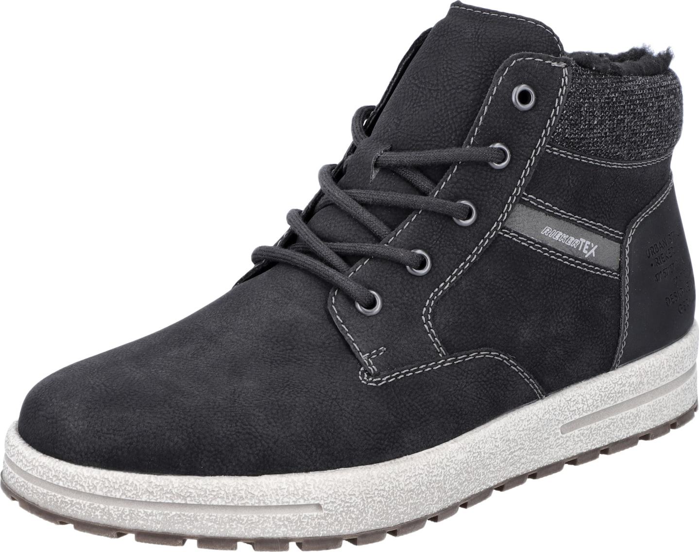 Rieker Šněrovací boty šedá / černá