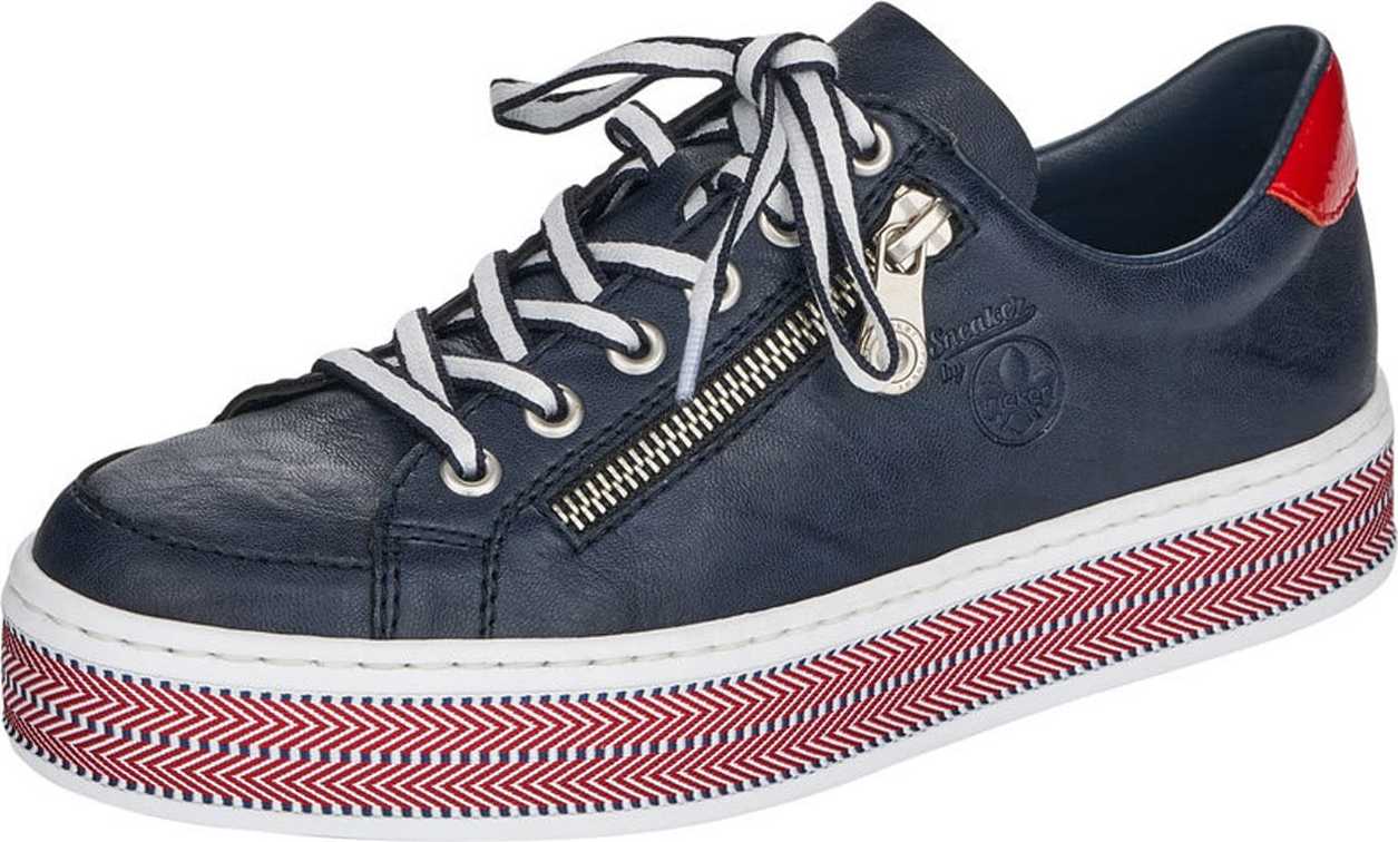 Rieker Tenisky tmavě modrá / světle červená