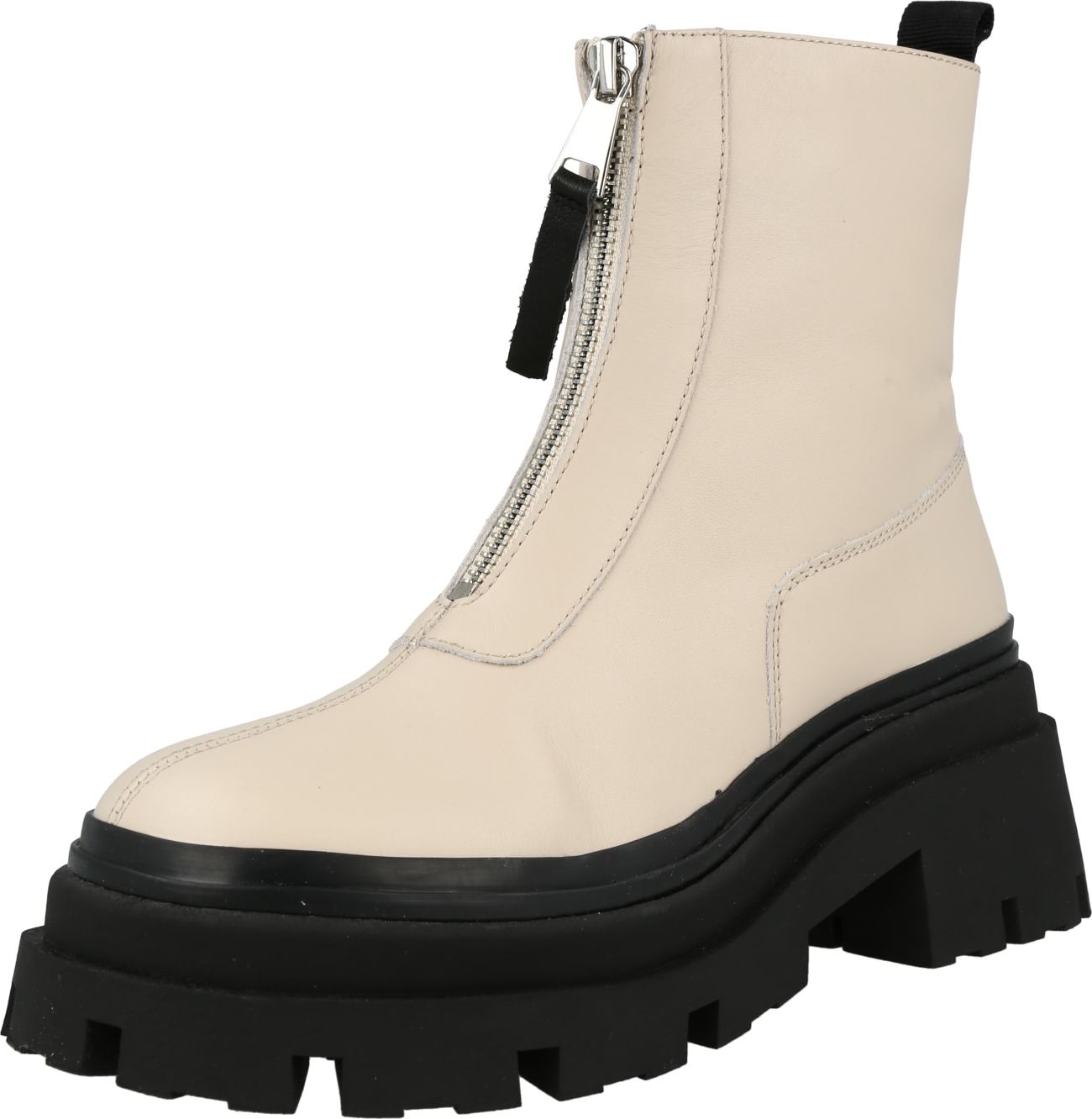 River Island Nízké kozačky krémová / černá