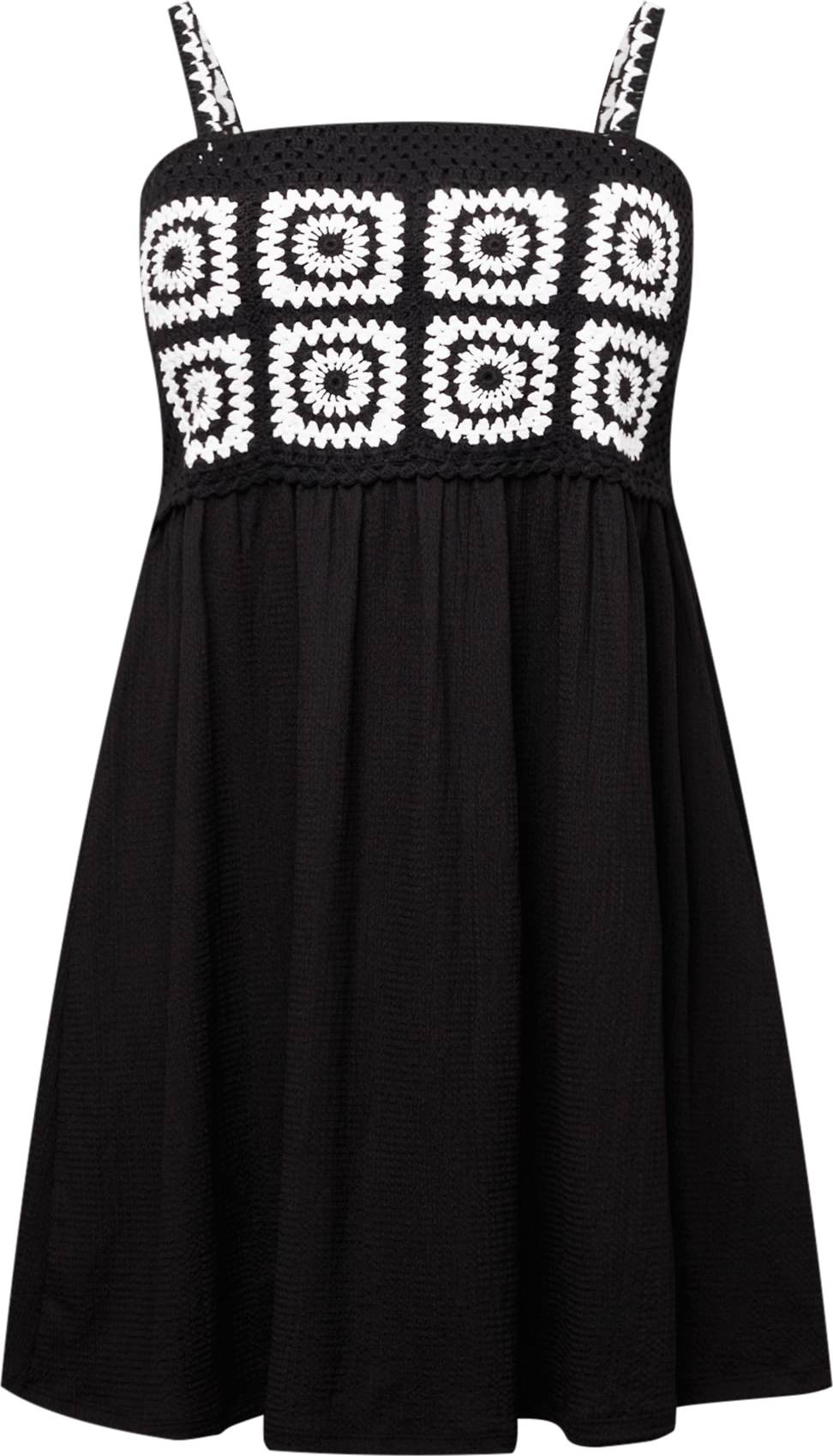 River Island Plus Letní šaty černá / bílá