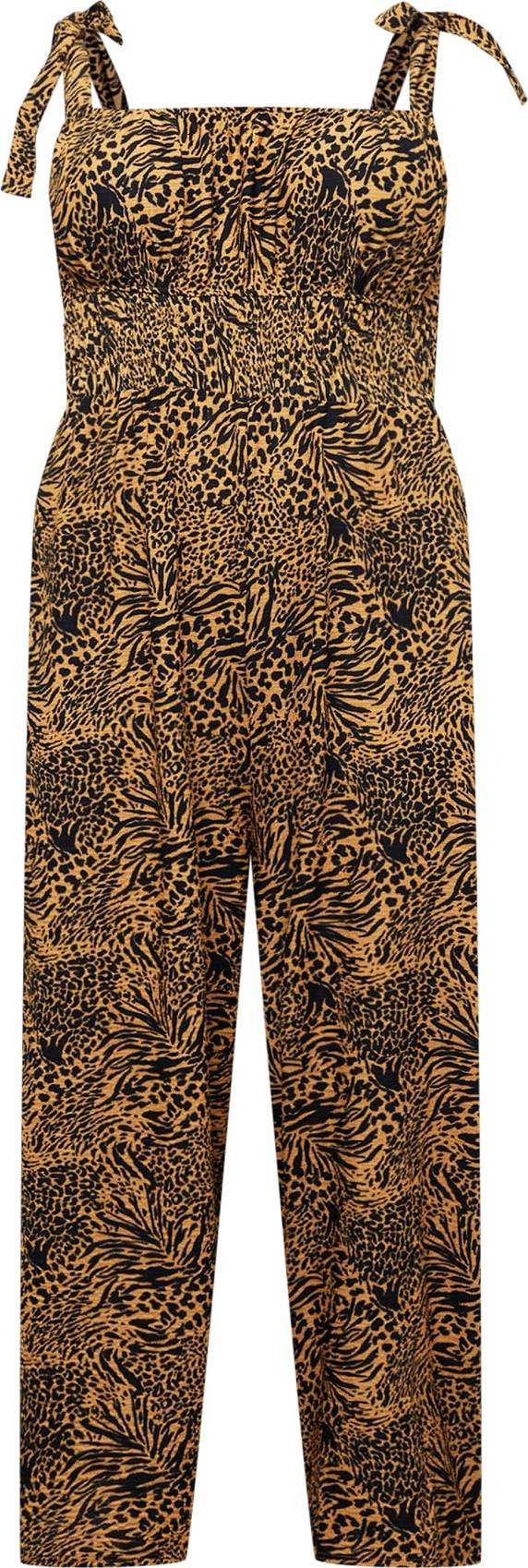 River Island Plus Overal karamelová / černá