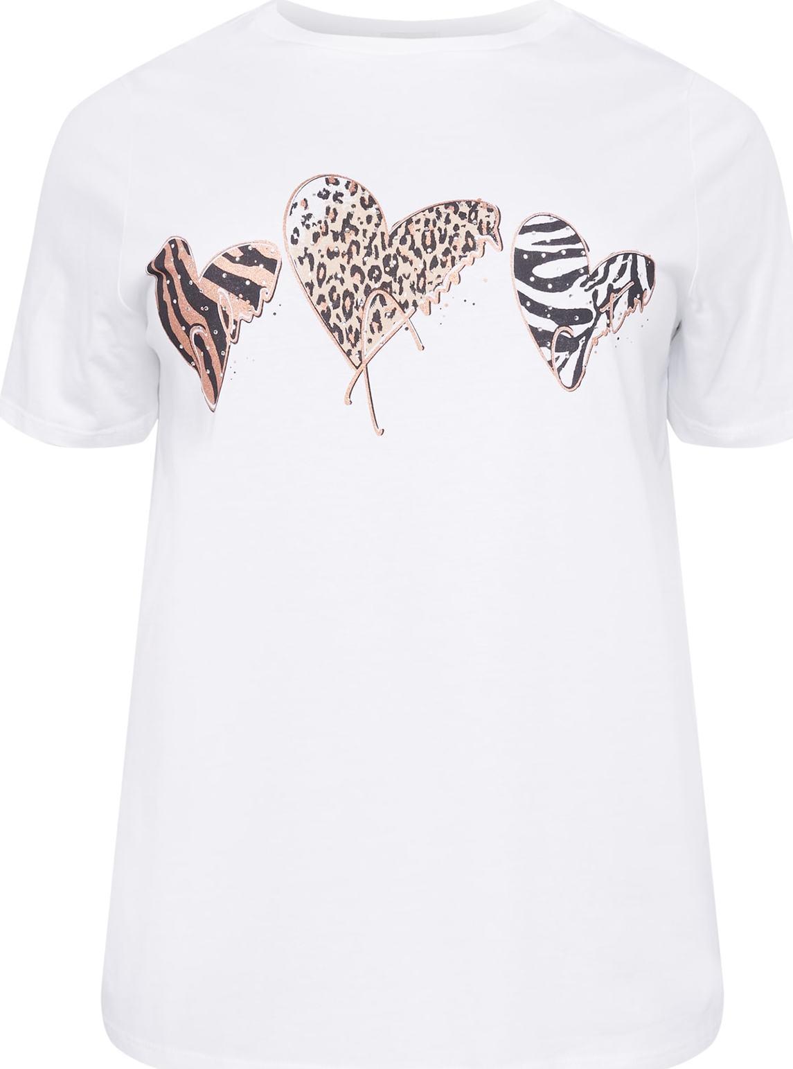 River Island Plus Tričko krémová / světle béžová / černá