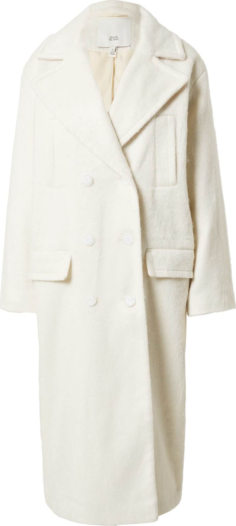 River Island Přechodný kabát krémová