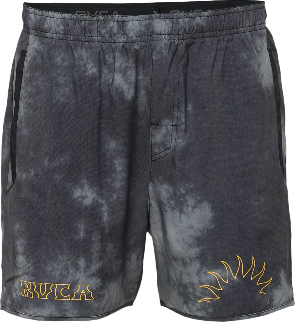 RVCA Sportovní kalhoty 'YOGGER 15' žlutá / šedá / tmavě šedá