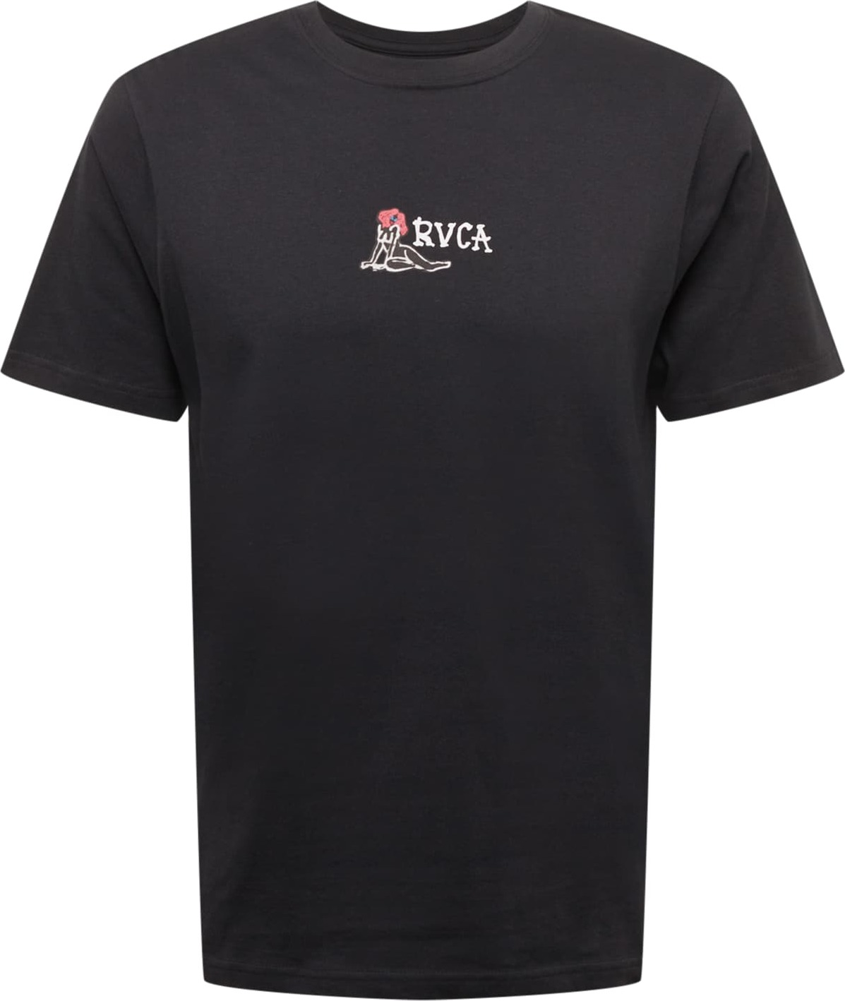 RVCA Tričko 'OBLOW SNAKE' pastelově červená / černá / bílá