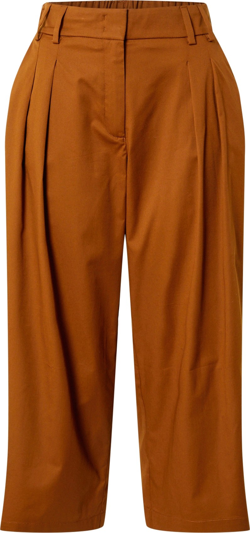 s.Oliver BLACK LABEL Kalhoty se sklady v pase karamelová