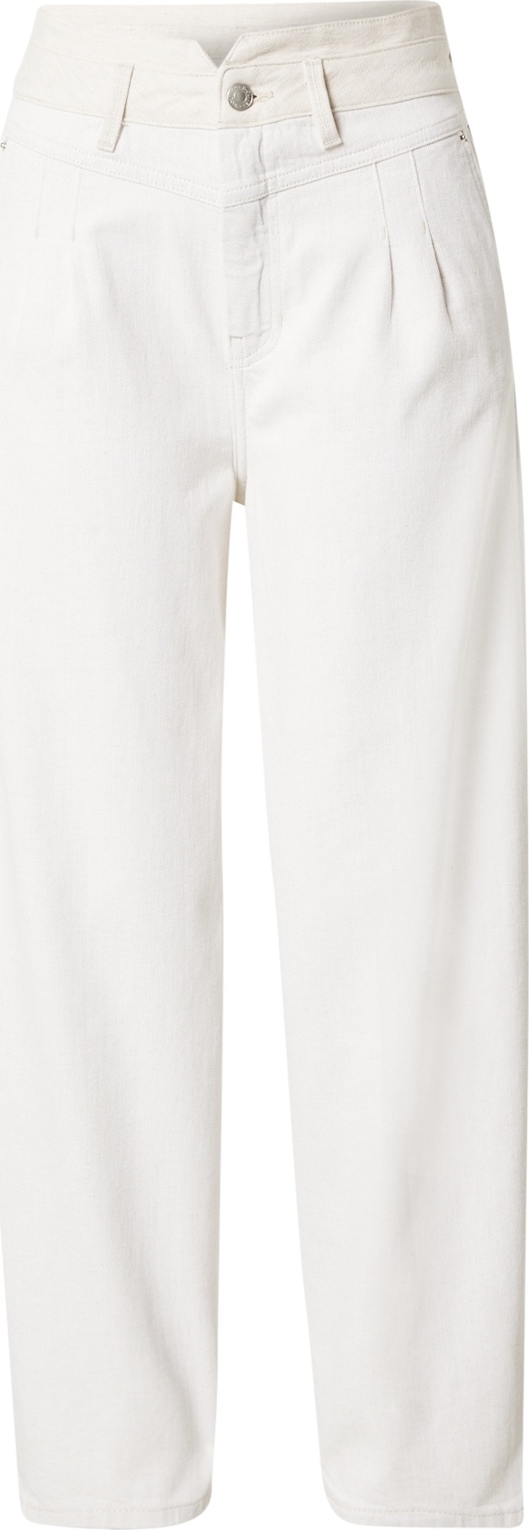 s.Oliver Džíny se sklady v pase krémová